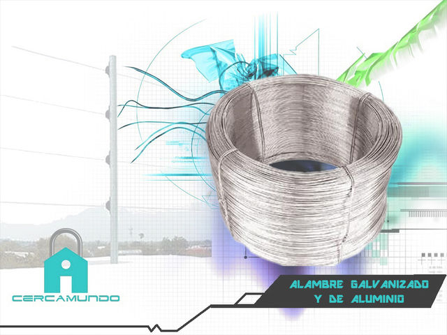 Alambre galvanizado de bajo contenido en carbono.
Adecuado para cierres, construcciones, bricolaje, etc.
Disponible en diferentes diámetros.
Alambre de aluminio ideal para cercas electrificadas ya
que tiene una mejor conductividad del voltaje a través de
