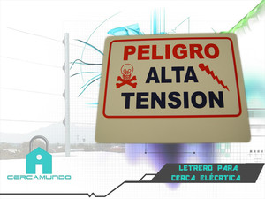 Letrero para cerca eléctrica